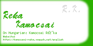 reka kamocsai business card